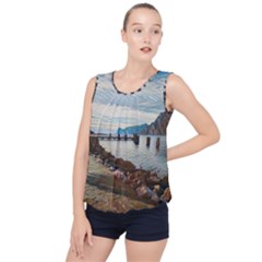 Ducks On Gardasee Bubble Hem Chiffon Tank Top by ConteMonfrey