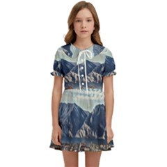 Lake In Italy Kids  Sweet Collar Dress by ConteMonfrey