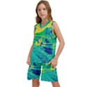 Blue and green boat modern  Kids  Basketball Mesh Set View2