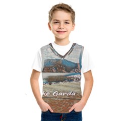 Calm Day On Lake Garda Kids  Basketball Tank Top by ConteMonfrey