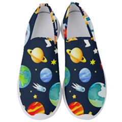 Space Galaxy Seamless Background Men s Slip On Sneakers by Jancukart