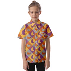 Chickens Pixel Pattern - Version 1b Kids  Short Sleeve Shirt by wagnerps