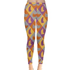 Chickens Pixel Pattern - Version 1b Inside Out Leggings by wagnerps