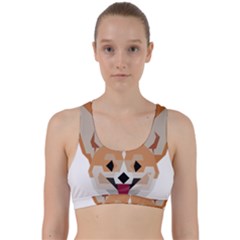 Cardigan Corgi Face Back Weave Sports Bra by wagnerps