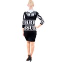 Babbu Issues - Italian daddy issues Quarter Sleeve Hood Bodycon Dress View2