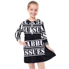 Babbu Issues - Italian Daddy Issues Kids  Quarter Sleeve Shirt Dress by ConteMonfrey