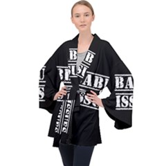 Babbu Issues - Italian Daddy Issues Long Sleeve Velvet Kimono  by ConteMonfrey