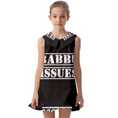 Babbu Issues - Italian Daddy Issues Kids  Pilgrim Collar Ruffle Hem Dress by ConteMonfrey