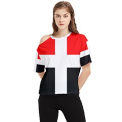 Arpitania Flag One Shoulder Cut Out Tee by tony4urban