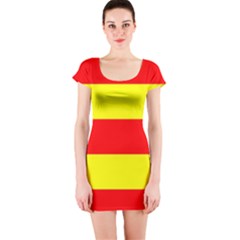 Aust Agder Flag Short Sleeve Bodycon Dress by tony4urban