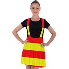 Aust Agder Flag Velvet Suspender Skater Skirt by tony4urban