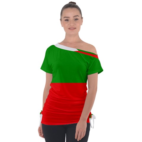 Avar People Off Shoulder Tie-up Tee by tony4urban