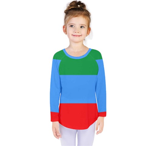 Dagestan Flag Kids  Long Sleeve Tee by tony4urban