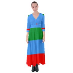 Dagestan Flag Button Up Maxi Dress by tony4urban