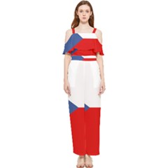 Czech Republic Draped Sleeveless Chiffon Jumpsuit by tony4urban