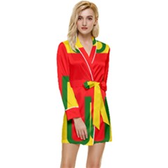 Auvergne Flag Long Sleeve Satin Robe by tony4urban