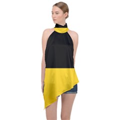 Baden Wurttemberg Flag Halter Asymmetric Satin Top by tony4urban