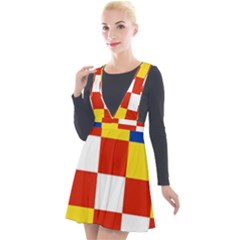 Antwerp Flag Plunge Pinafore Velour Dress by tony4urban