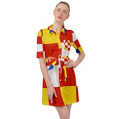 Antwerp Flag Belted Shirt Dress by tony4urban