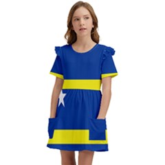 Curacao Kids  Frilly Sleeves Pocket Dress by tony4urban