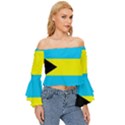 Bahamas Off Shoulder Flutter Bell Sleeve Top View3