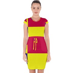 Kosicky Flag Capsleeve Drawstring Dress  by tony4urban