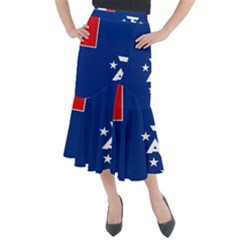 French Southern Territories Midi Mermaid Skirt by tony4urban