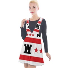 Drenthe Flag Plunge Pinafore Velour Dress by tony4urban