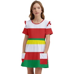 Lubuskie Flag Kids  Frilly Sleeves Pocket Dress by tony4urban