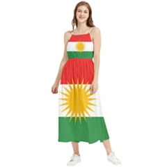 Kurdistan Flag Boho Sleeveless Summer Dress by tony4urban