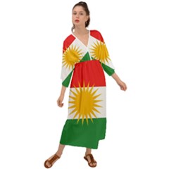 Kurdistan Flag Grecian Style  Maxi Dress by tony4urban