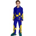 Ile De France Flag Kids  Long Sleeve Velvet Pajamas Set View1