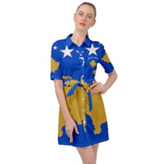 Kosovo Belted Shirt Dress by tony4urban