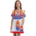 French Polynesia Kids  Frilly Sleeves Pocket Dress View1