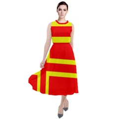 Normandy Flag Round Neck Boho Dress by tony4urban