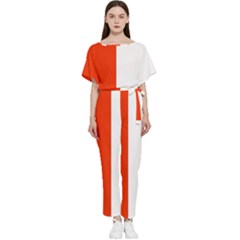 Derry Flag Batwing Lightweight Chiffon Jumpsuit by tony4urban