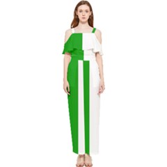 Fermanagh Flag Draped Sleeveless Chiffon Jumpsuit by tony4urban