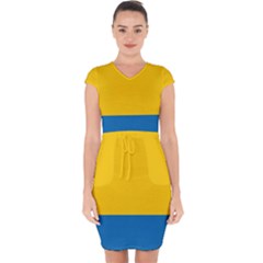 Opolskie Flag Capsleeve Drawstring Dress  by tony4urban