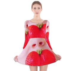 Strawberry Love Long Sleeve Velvet Skater Dress by StarvingArtisan