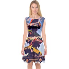 Berwyn Car Kebob Capsleeve Midi Dress by StarvingArtisan