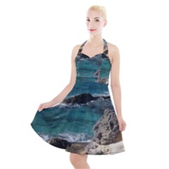 Isla Mujeres Mexico Halter Party Swing Dress  by StarvingArtisan