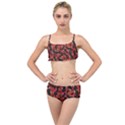 Ugly Open Mouth Graphic Motif Print Pattern Layered Top Bikini Set View1