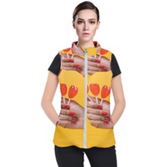 Valentine Day Lolly Candy Heart Women s Puffer Vest by artworkshop