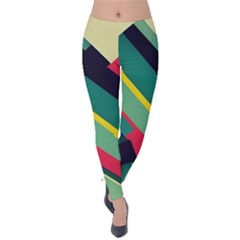 Pattern Abstract Geometric Design Velvet Leggings by danenraven