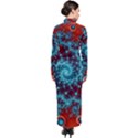 Fractal Pattern Background Turtleneck Maxi Dress View2