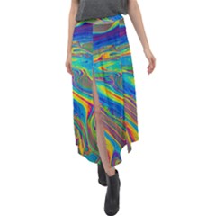 My Bubble Project Fit To Screen Velour Split Maxi Skirt by artworkshop