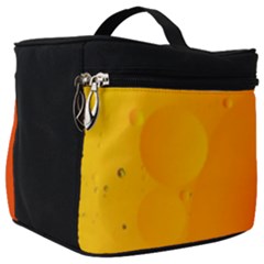 Wallpaper Liquid Bubbles Macro Orange Bright Make Up Travel Bag (big) by artworkshop