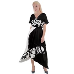 Mrn Cross Front Sharkbite Hem Maxi Dress by MRNStudios