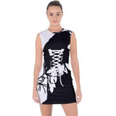 Mrn Lace Up Front Bodycon Dress by MRNStudios