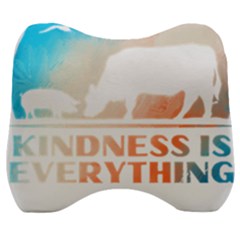 Vegan Animal Lover T- Shirt Kindness Is Everything Vegan Animal Lover T- Shirt Velour Head Support Cushion by maxcute